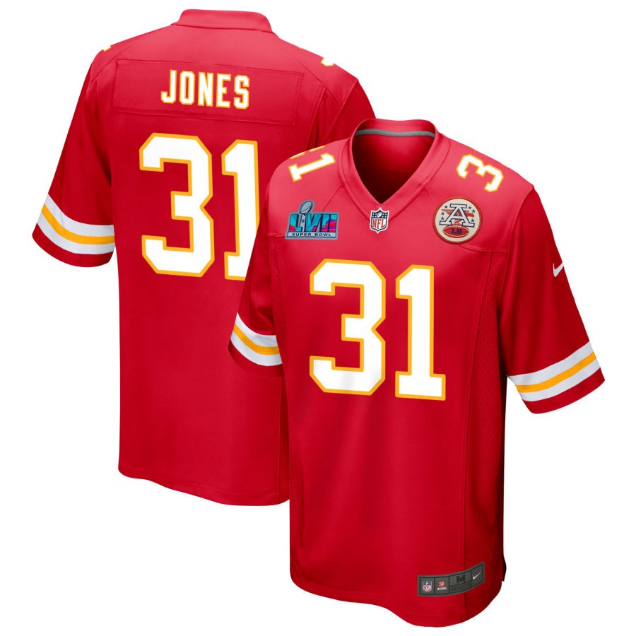 Nic Jones Kansas City Chiefs  Super Bowl LVII Game Jersey - Red
