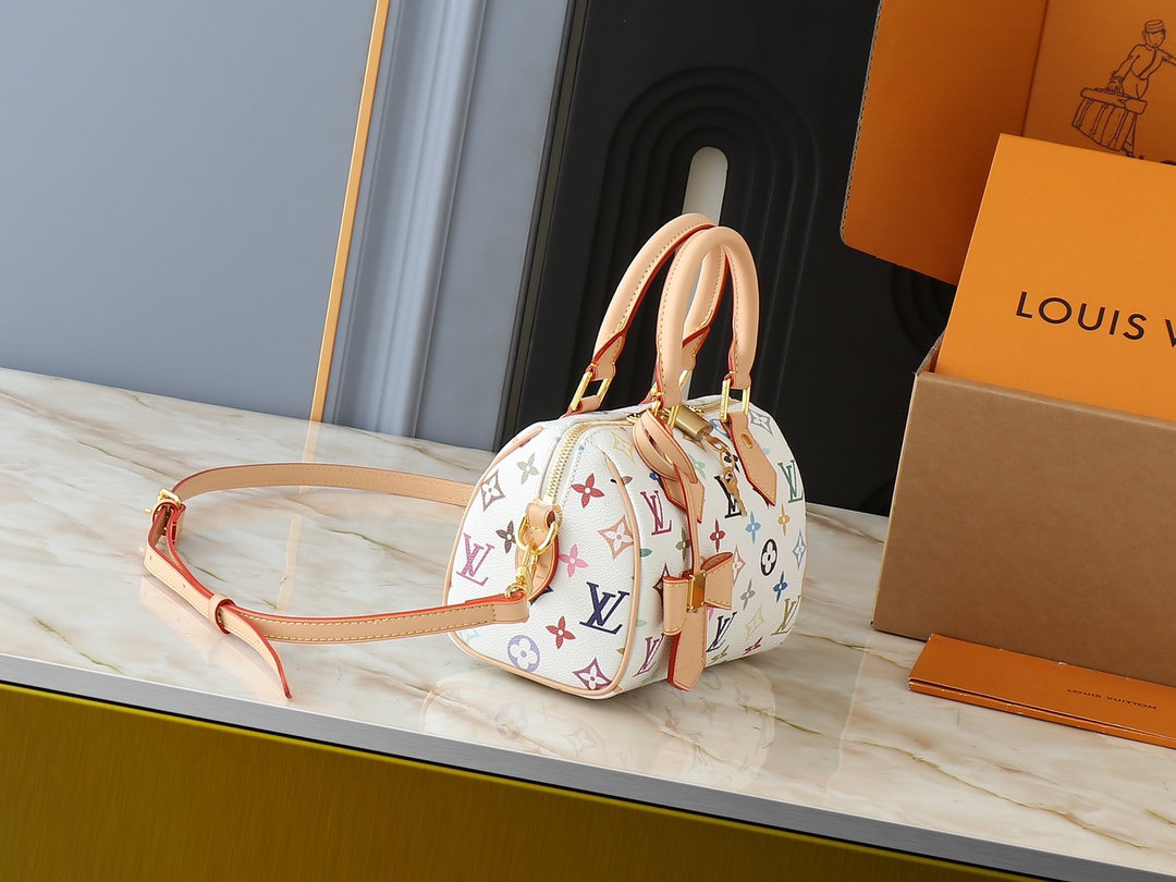 TOP Louis Vuitton LV Speedy Bandouliere 20 Bag 20.5x13.5x12.0 cm  - White