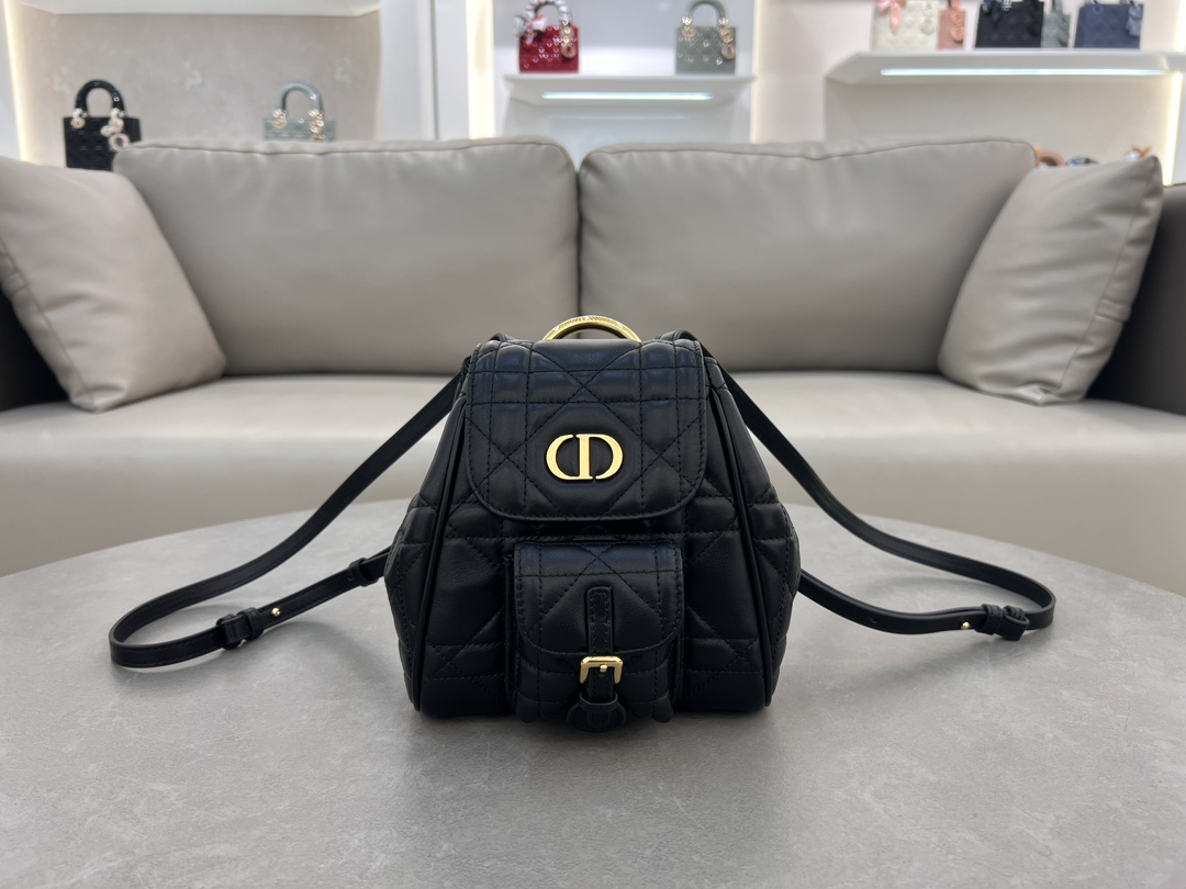 TOP Christian Dior Small Dior Caro Backpack 23×26.7×12.5cm -2 Colors