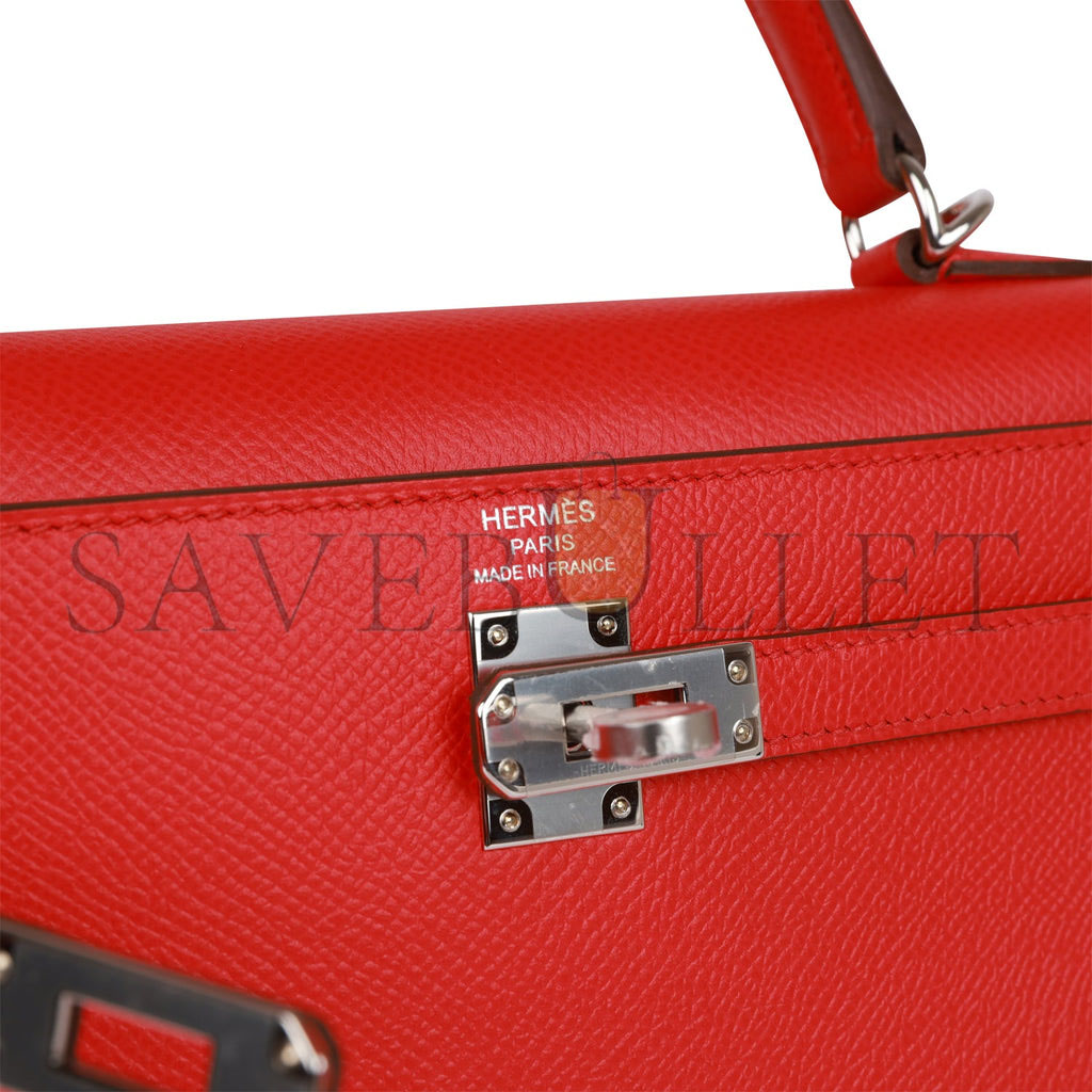 HERMES KELLY 25 EPSOM PALLADIUM HARDWARE (25*17*7cm)