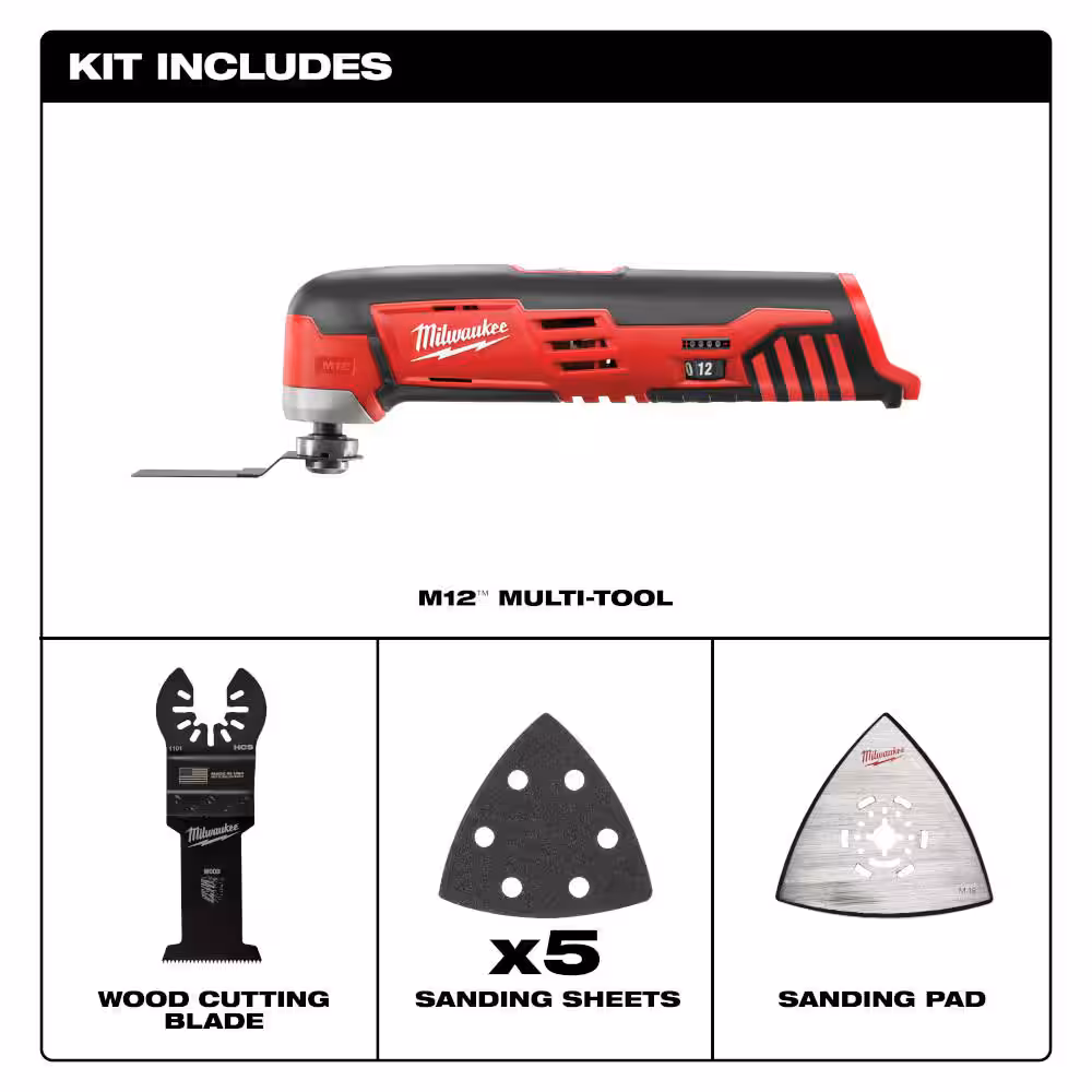 M12 12V Lithium-Ion Cordless Oscillating Multi-Tool (Tool-Only)