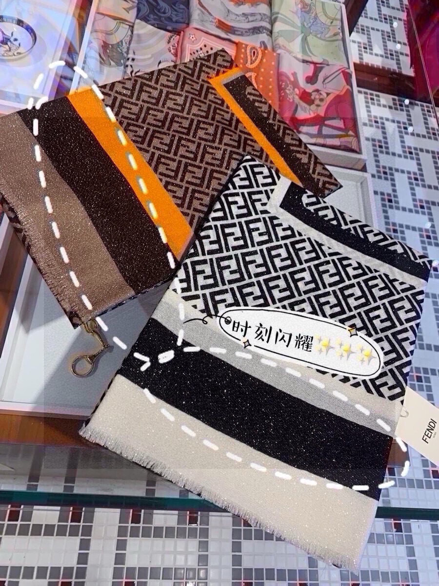 TOP FENDI FF  Cashmere Scarf 100*200cm - 2 Colors