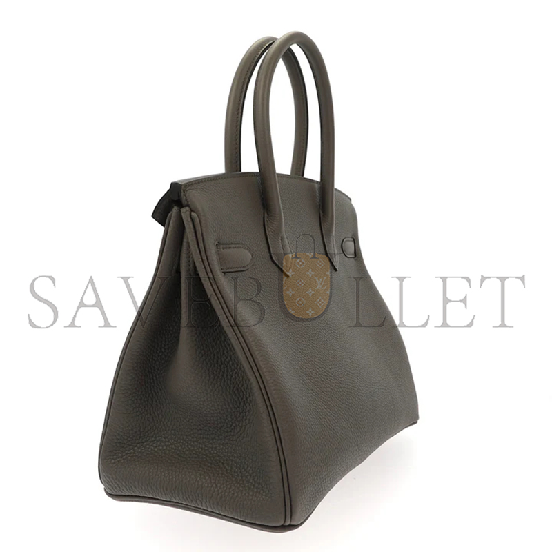 HERMÈS BIRKIN 30 VERT DE GRIS TOGO GOLD HARDWARE (30*23*15cm)