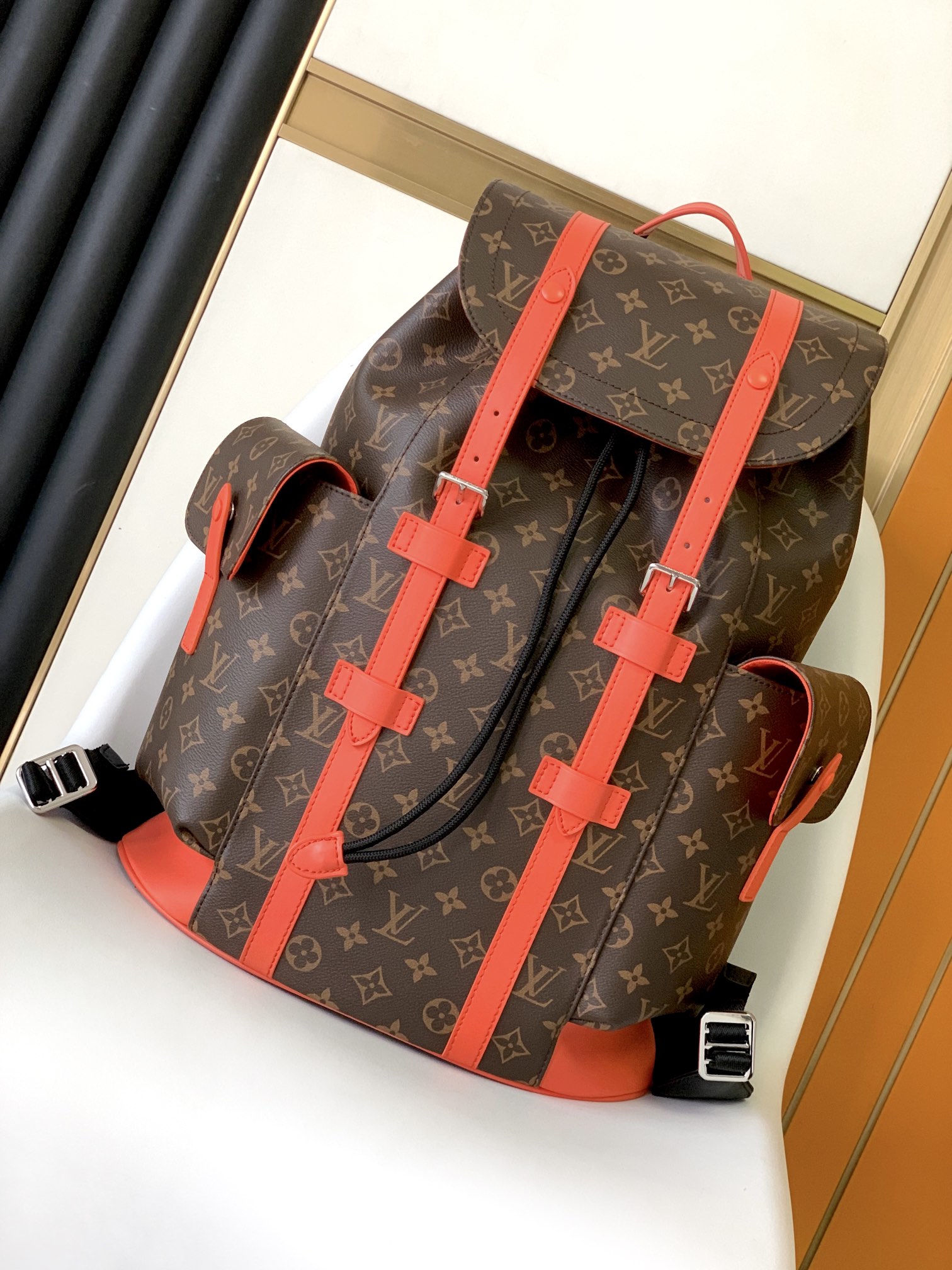 TOP Louis Vuitton LV Monogram Leather Christopher Backpack 41x48x13cm - 2 Color