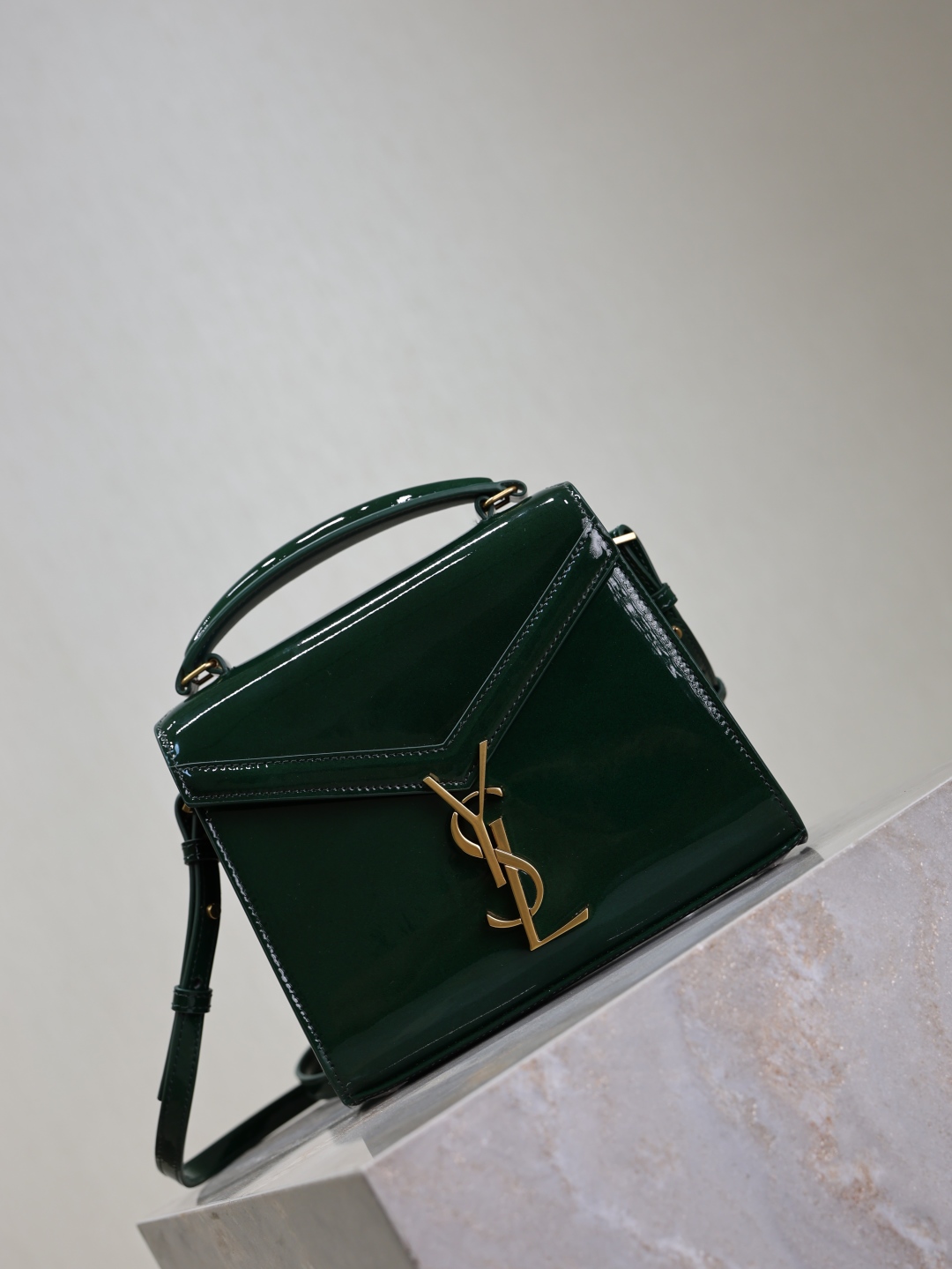 TOP Yves Saint Laurent YSL Cassandra Mini Handbag 20×16×7.5cm- Green&GHW