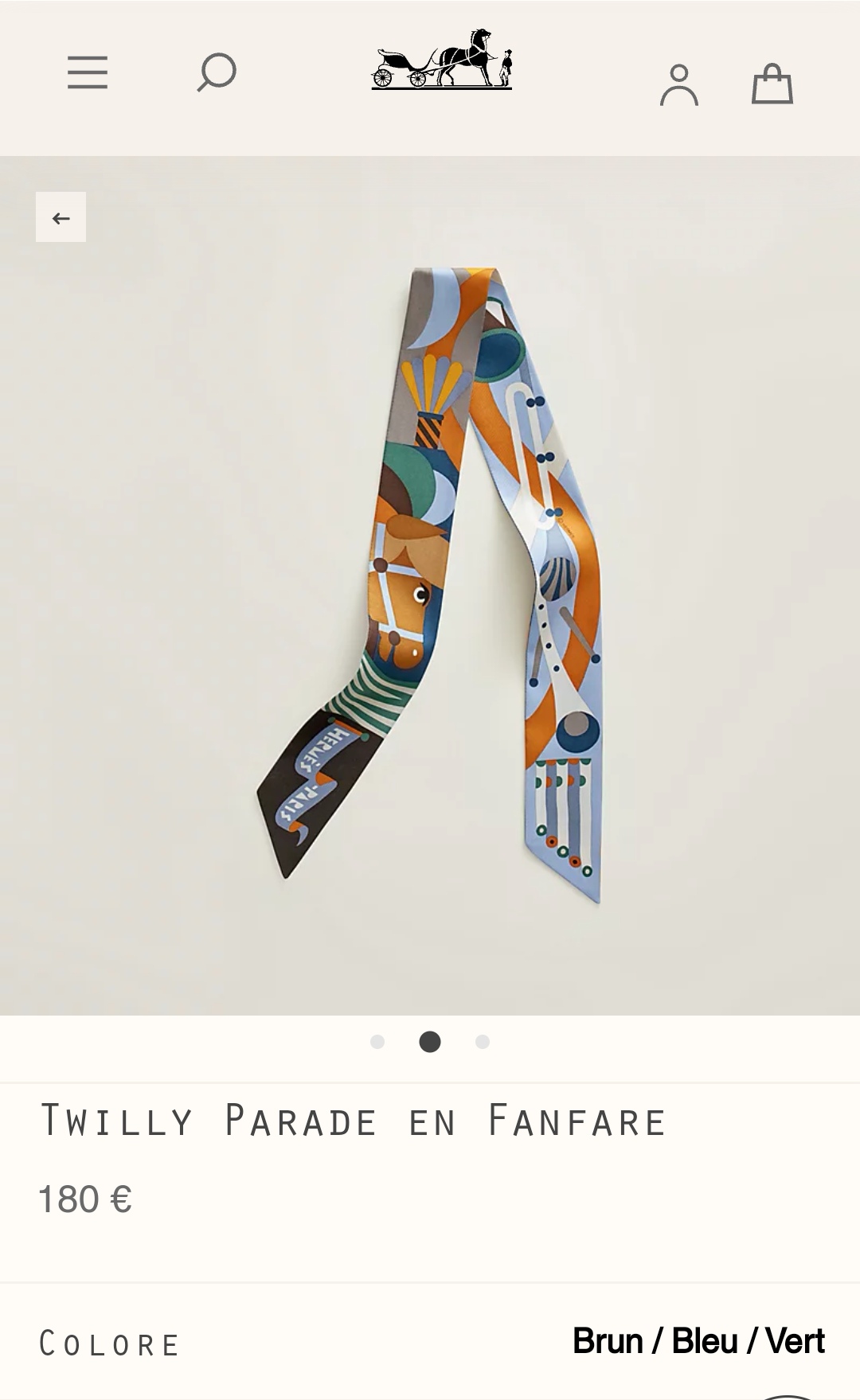 TOP HERMES Grand Parade Twilly Scarf 86 x 5 cm - 4 Colours