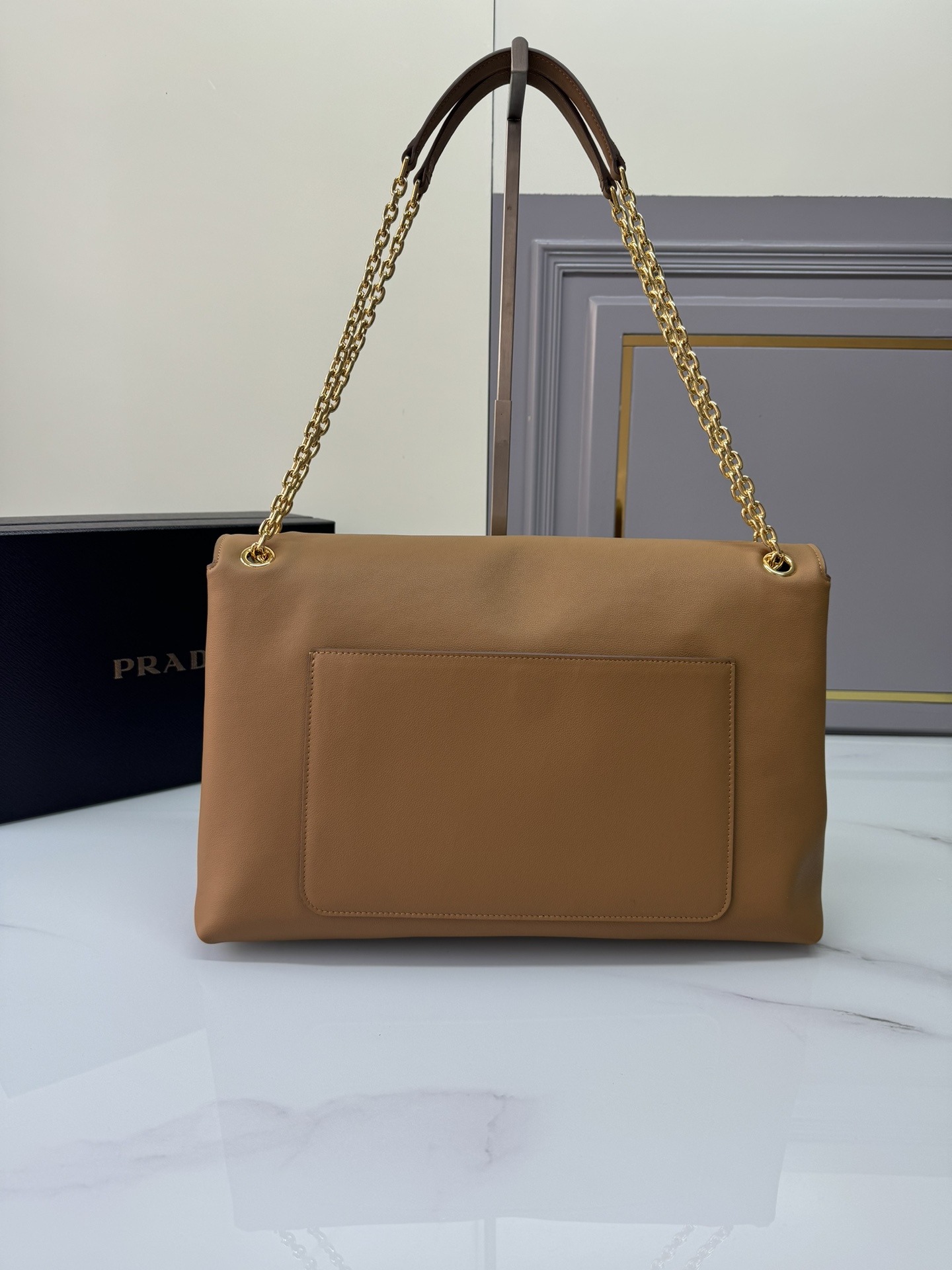 Top PRADA Chain Bag Calfskin with Lambskin Interior 39x14x12cm - 2 Color