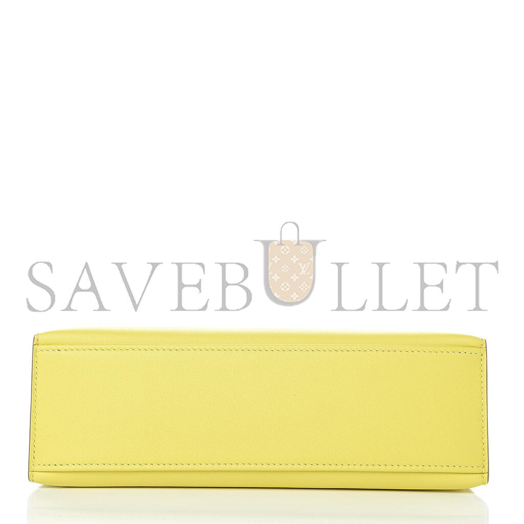 HERMÈS SWIFT KELLY POCHETTE CLUTCH YELLOW (22*14*7cm)