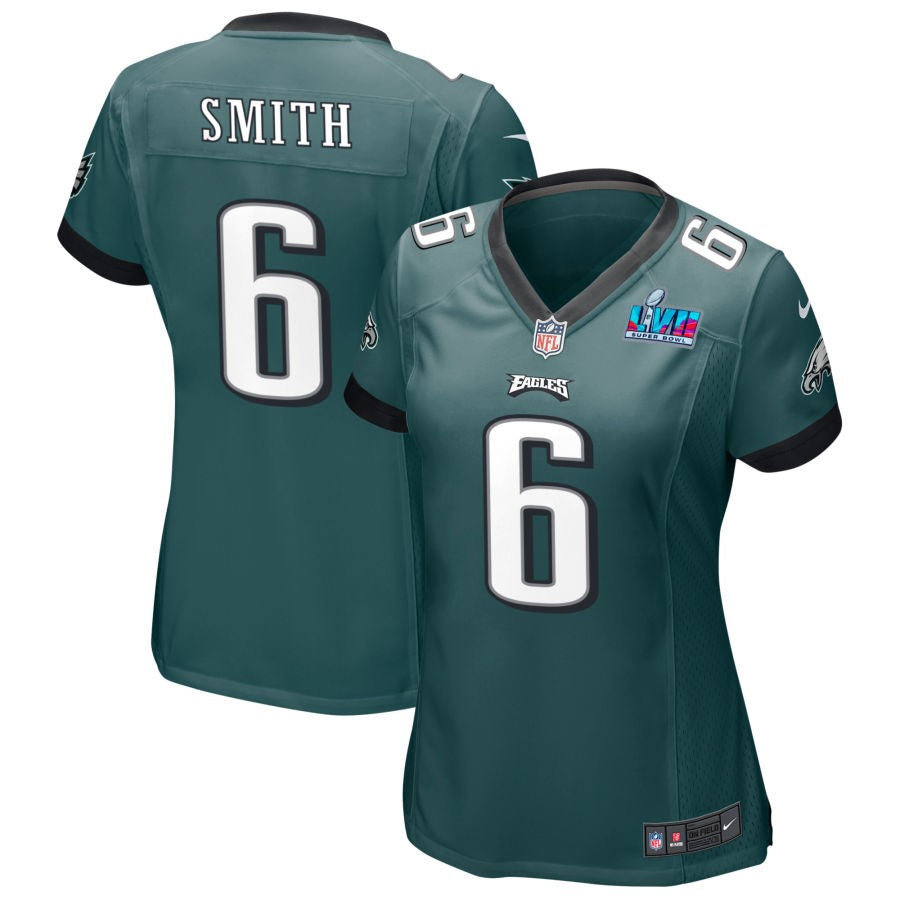 DeVonta Smith Philadelphia Eagles  Women's Super Bowl LVII Game Jersey - Midnight Green