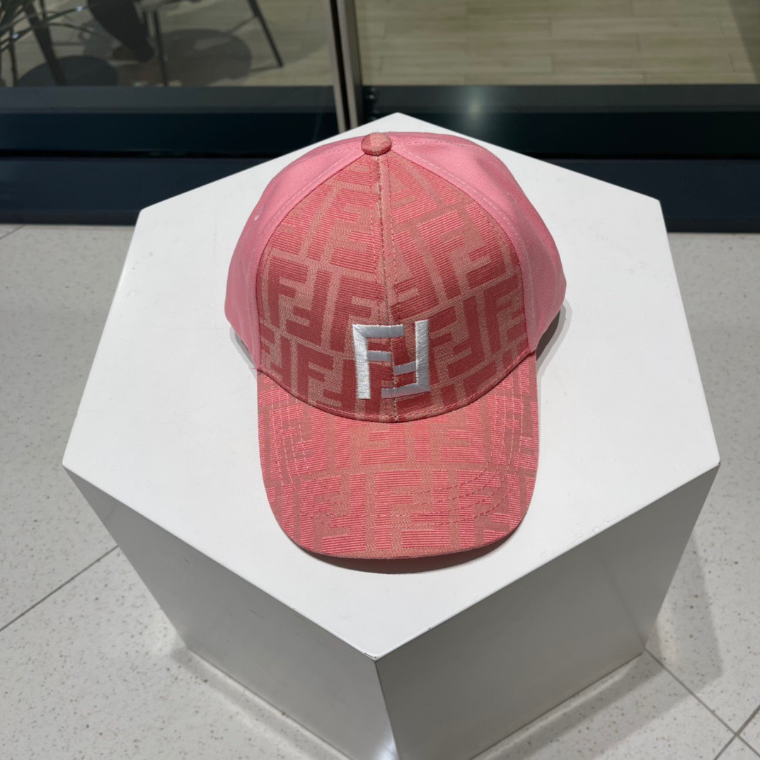 TOP FENDI Embroidered Letter Baseball Hat - 3 Colors