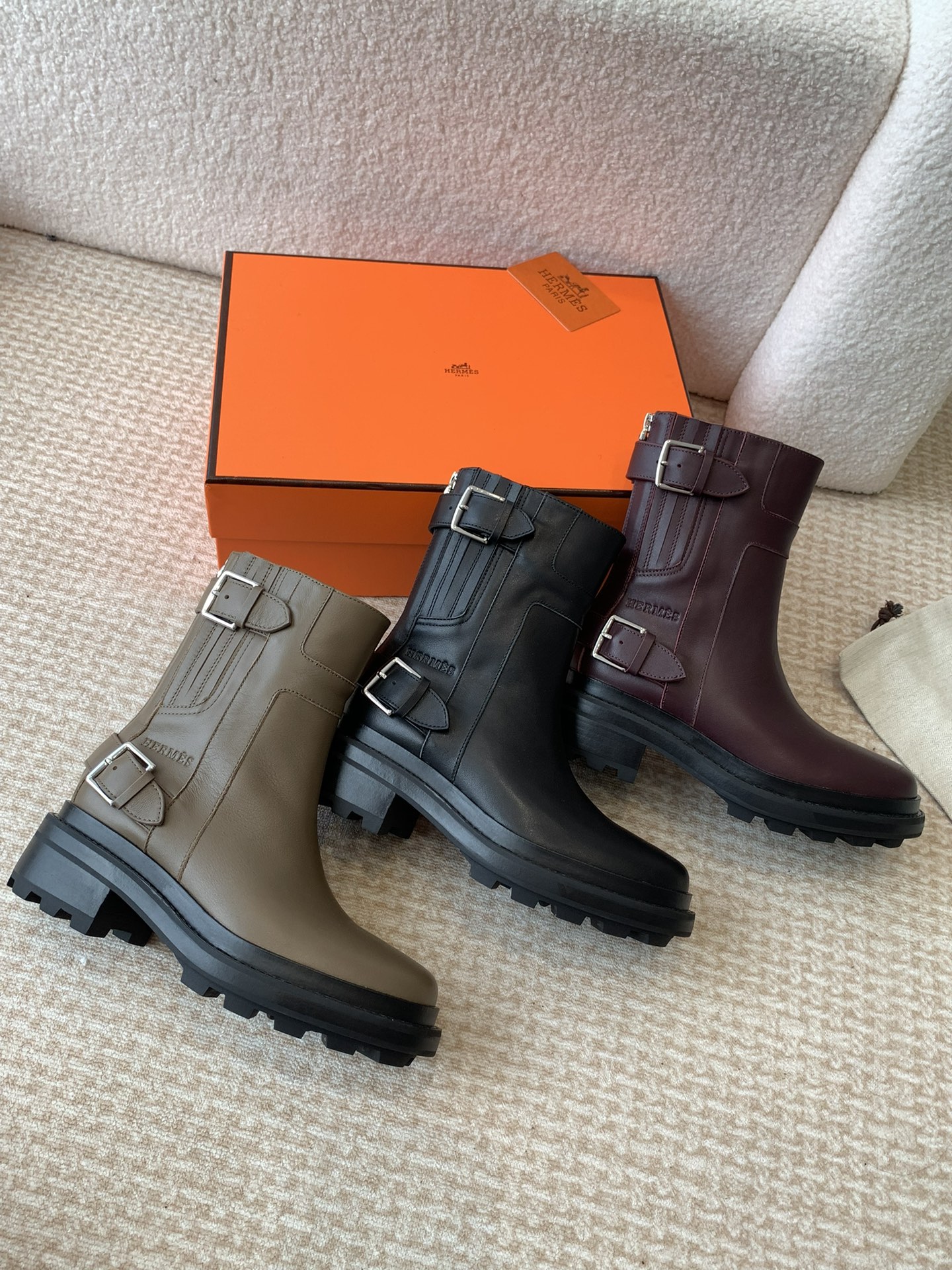 TOP HERMES Chelsea Ankle Martin Boots - 3 Color