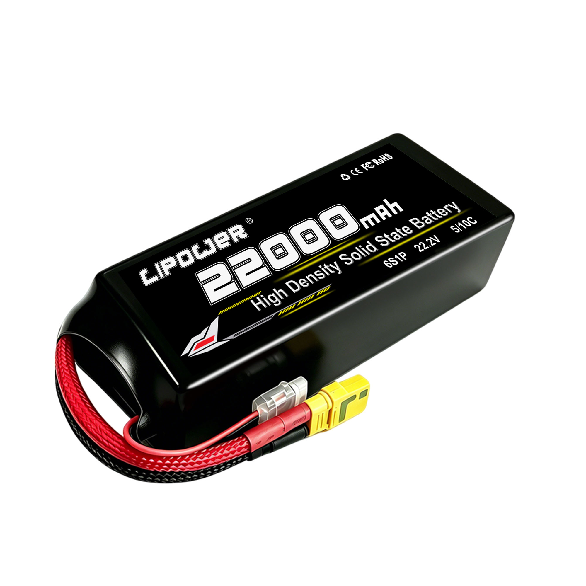 22Ah 10C 22.2V 6S High Energy Density Semi Solid State UAV Battery - lipowbattery