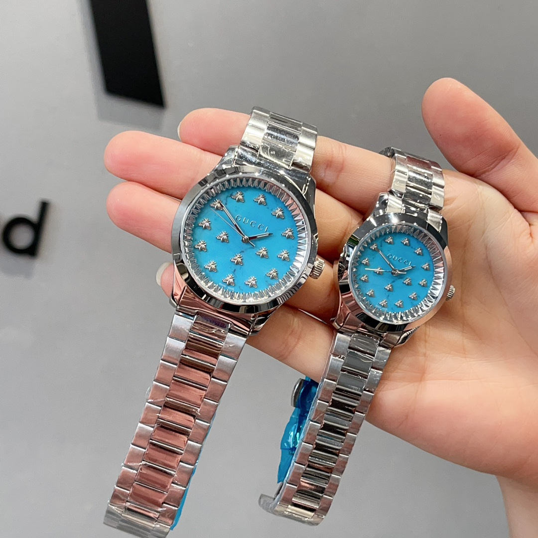 TOP GUCCI Cucci Bee Shape Blue Lapis Lazuli Watch - 2 Sizes