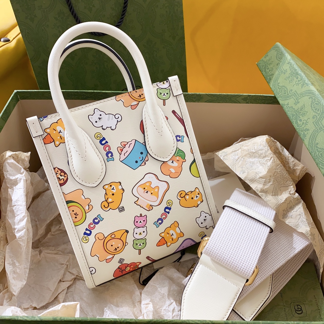 TOP GUCCI 𝗸𝗮𝘄𝗮𝗶𝗶 Tote Bags 16cm (W) x 20cm (H) x 7cm (D)