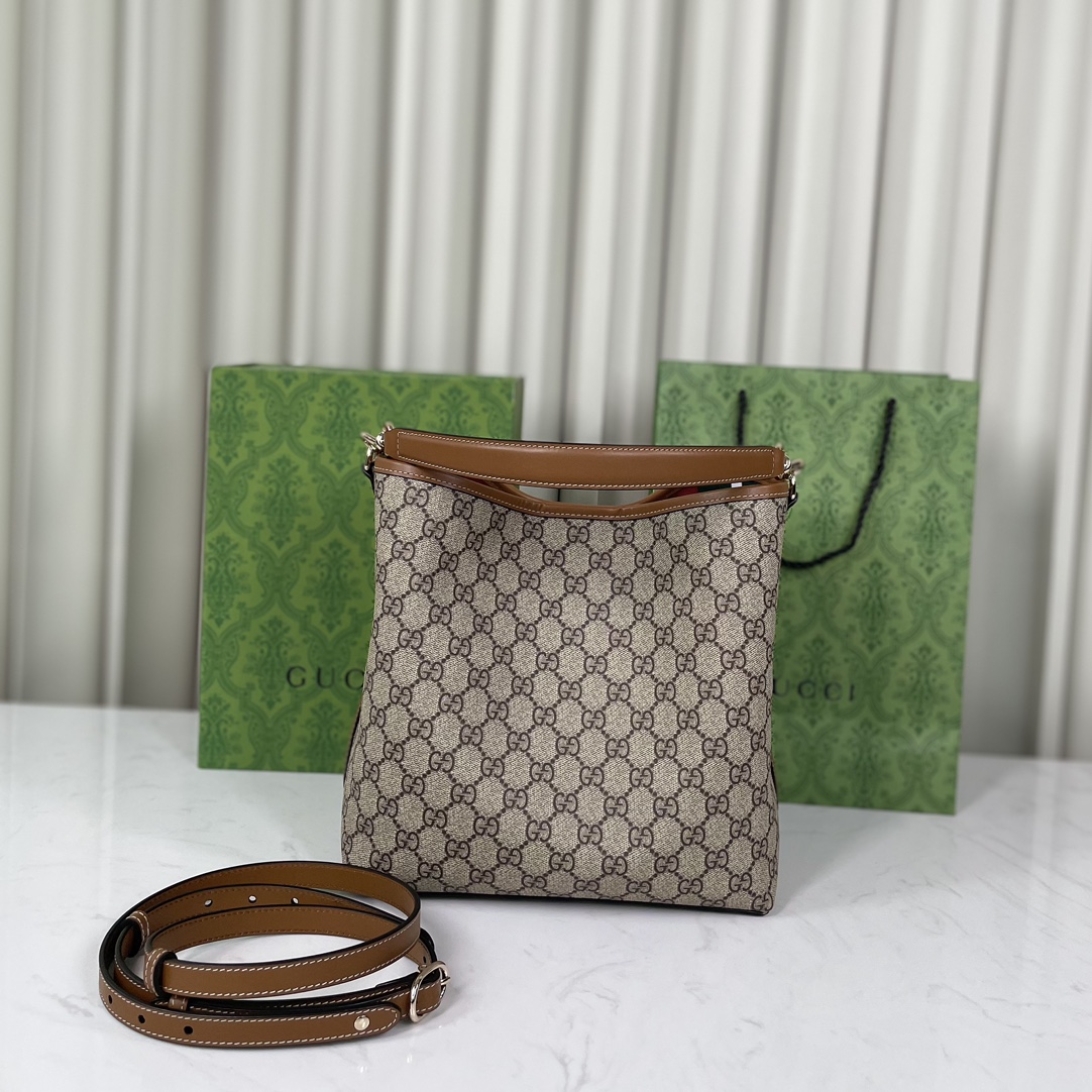 TOP GUCCI GG Emblen Bucket Bag 25x25x15.5cm - 2 Colour