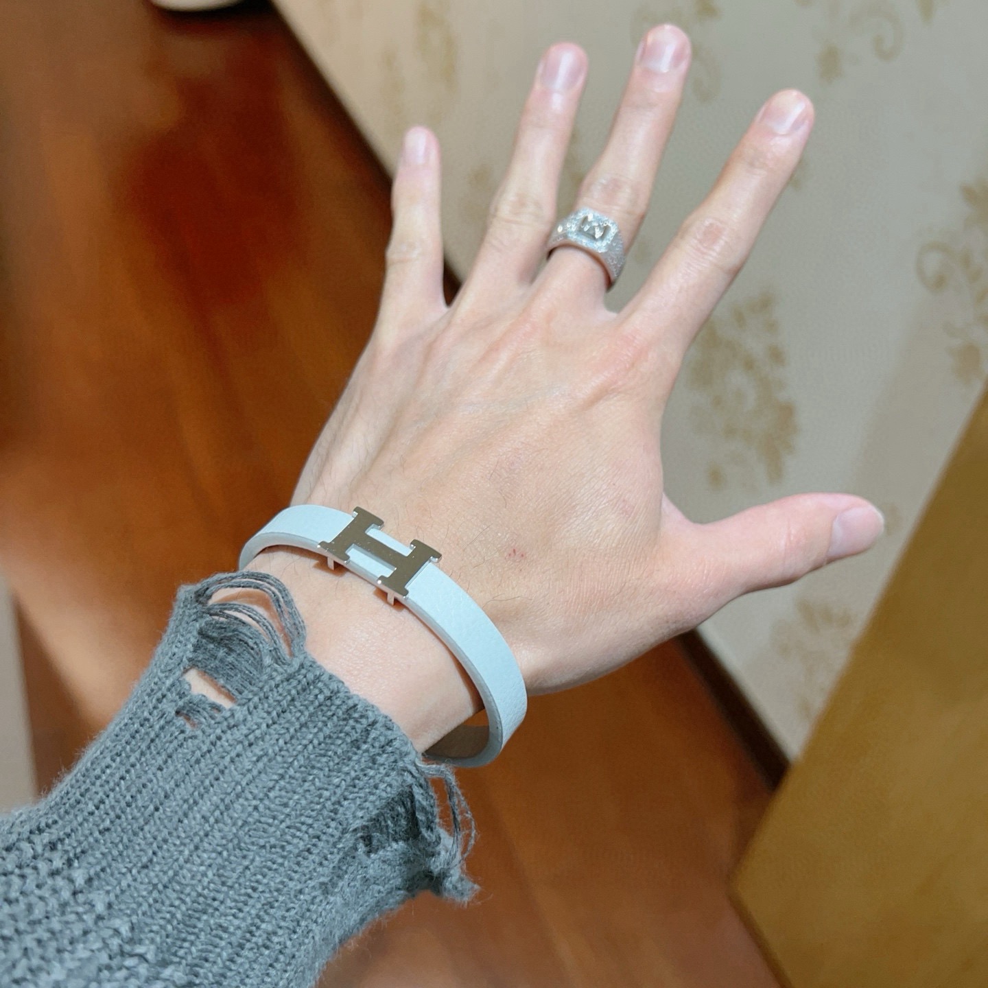 TOP HERMES Bracelet- White