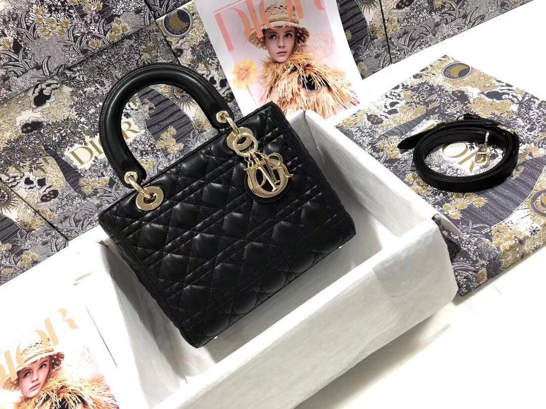 TOP Christian Dior Lady Christian Dior Bag Medium - Black