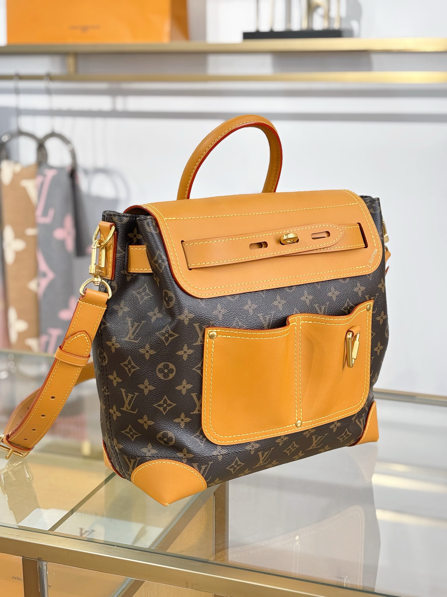 TOP Louis Vuitton LV Steamer 30 Monogram Bag 33x32x14 cm - Brown