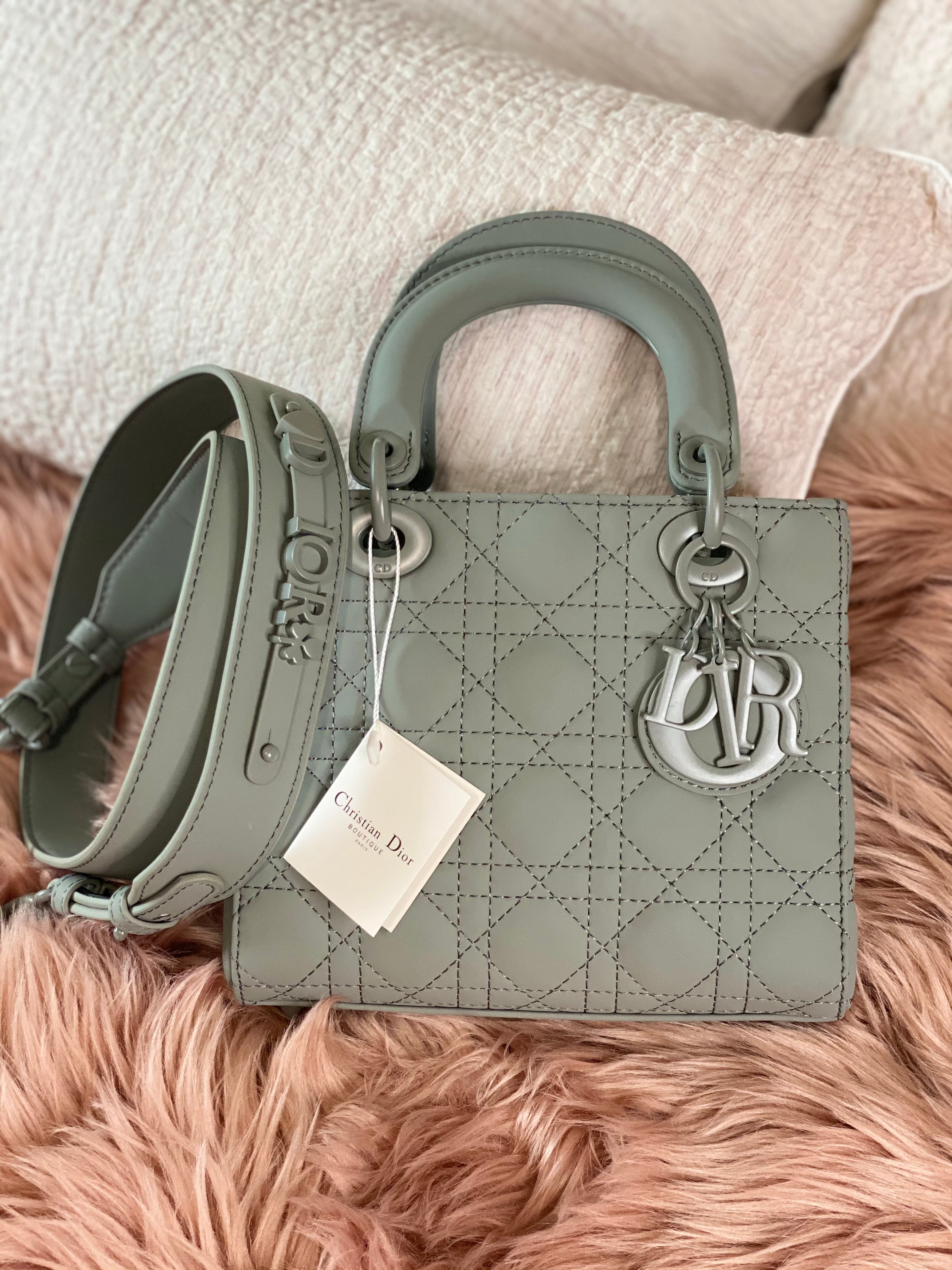 TOP Christian Dior Lady Christian Dior Bag ABC All Mate Small - Grey