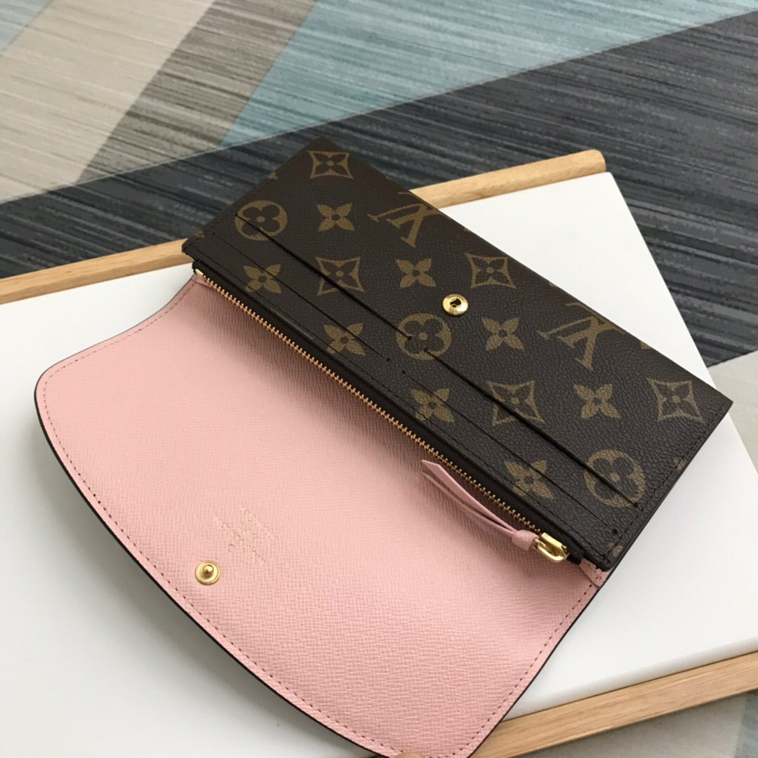 TOP Louis Vuitton LV LV Emilie Wallet - Light Pink