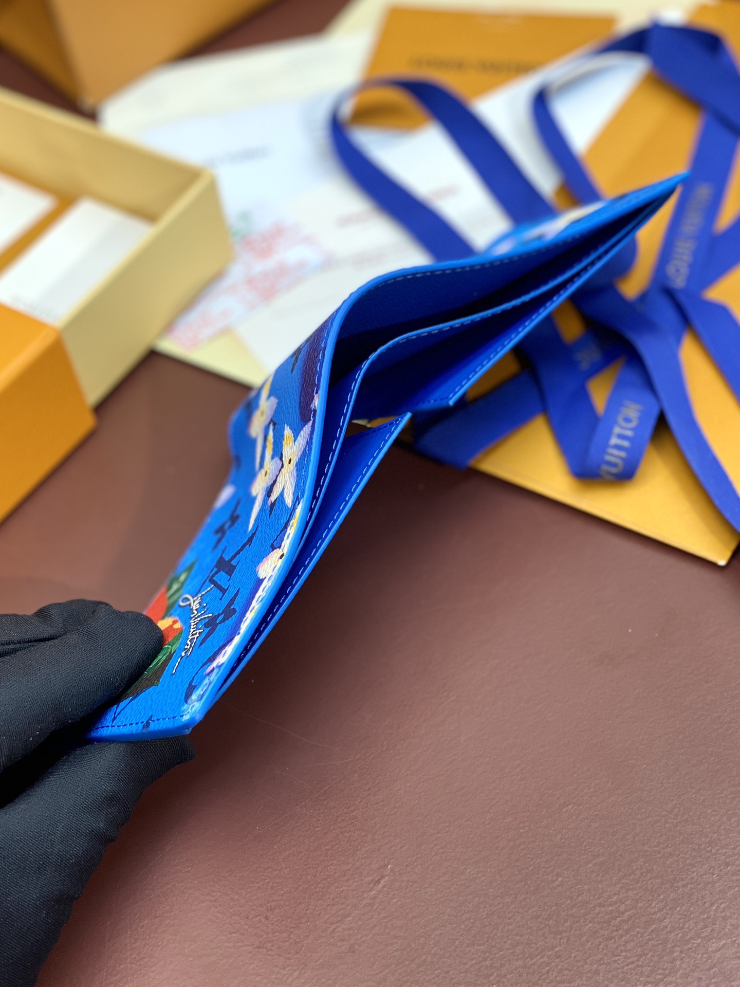 TOP Louis Vuitton LV Slender Wallet 11x8.5x2cm - Blue