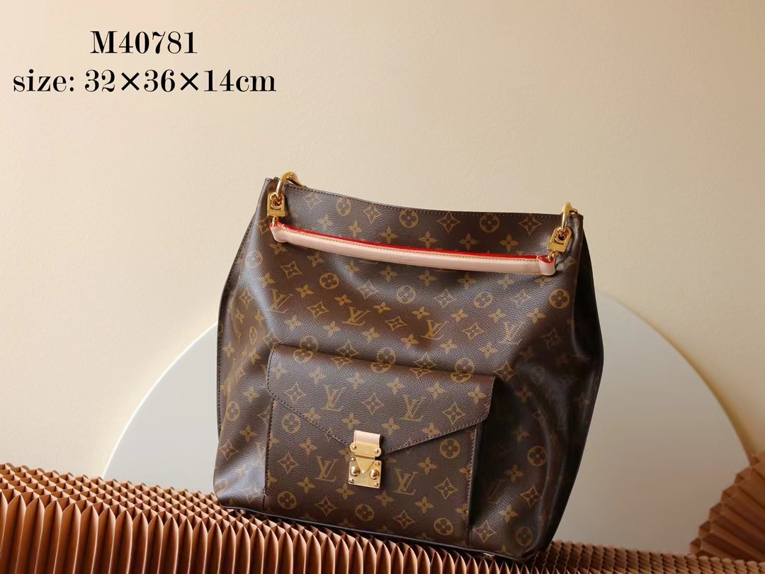 TOP Louis Vuitton LV Monogram Metis Handbag 32x36x14cm