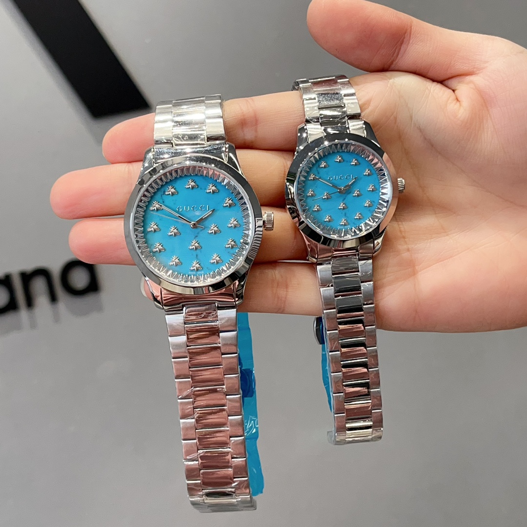 TOP GUCCI Cucci Bee Shape Blue Lapis Lazuli Watch - 2 Sizes