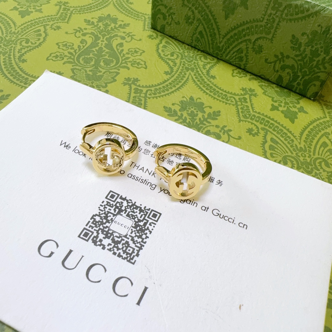 TOP GUCCI Anger Forest Earrings-Gold