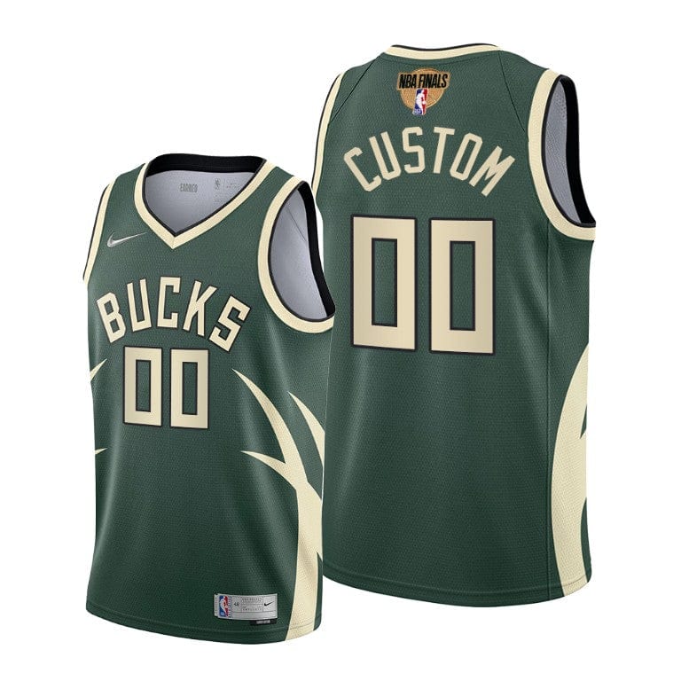 Custom 2021 Finals Milwaukee Bucks Earned Edition Jersey