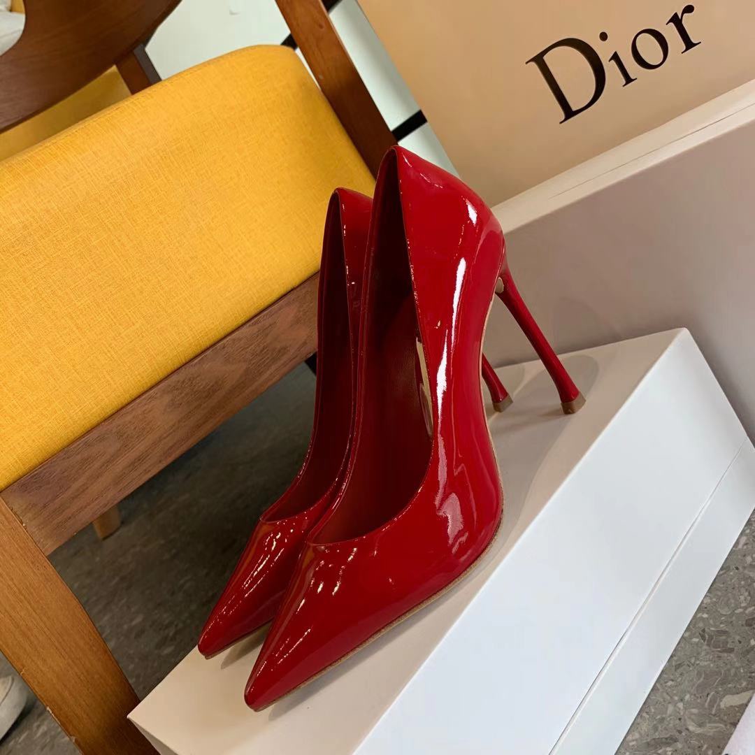 TOP Christian Dior Patent Leather High heel - Red