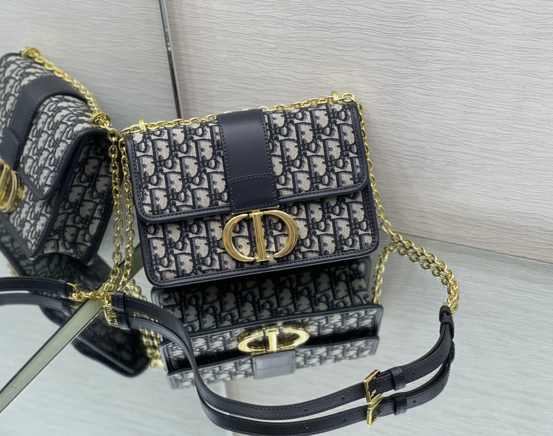 Top Christian Dior Original Single Chain Crossbody 30Montaigne Bag 25x15x8 cm