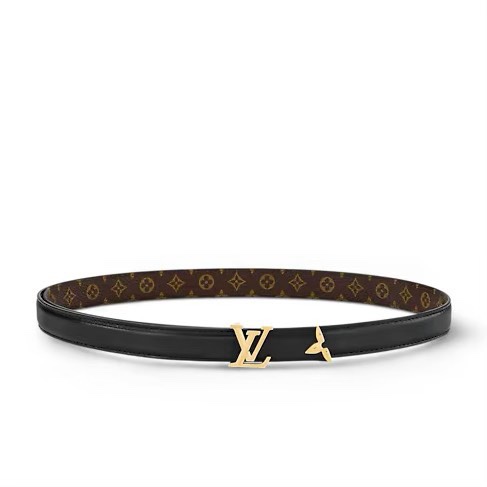 TOP Louis Vuitton LV Monogram Belt  2CM - Black