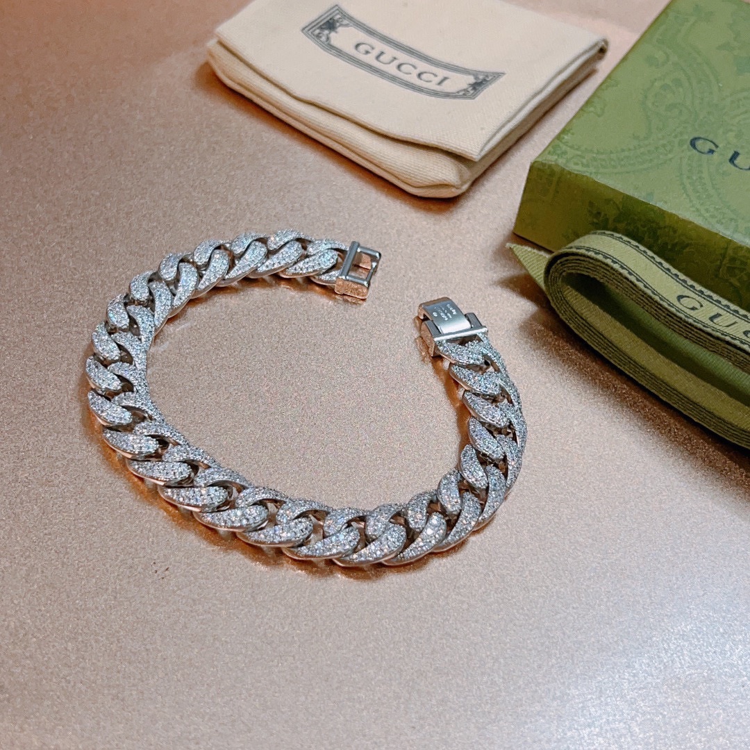 TOP GUCCI Men's/Women's Bracelet - Silver