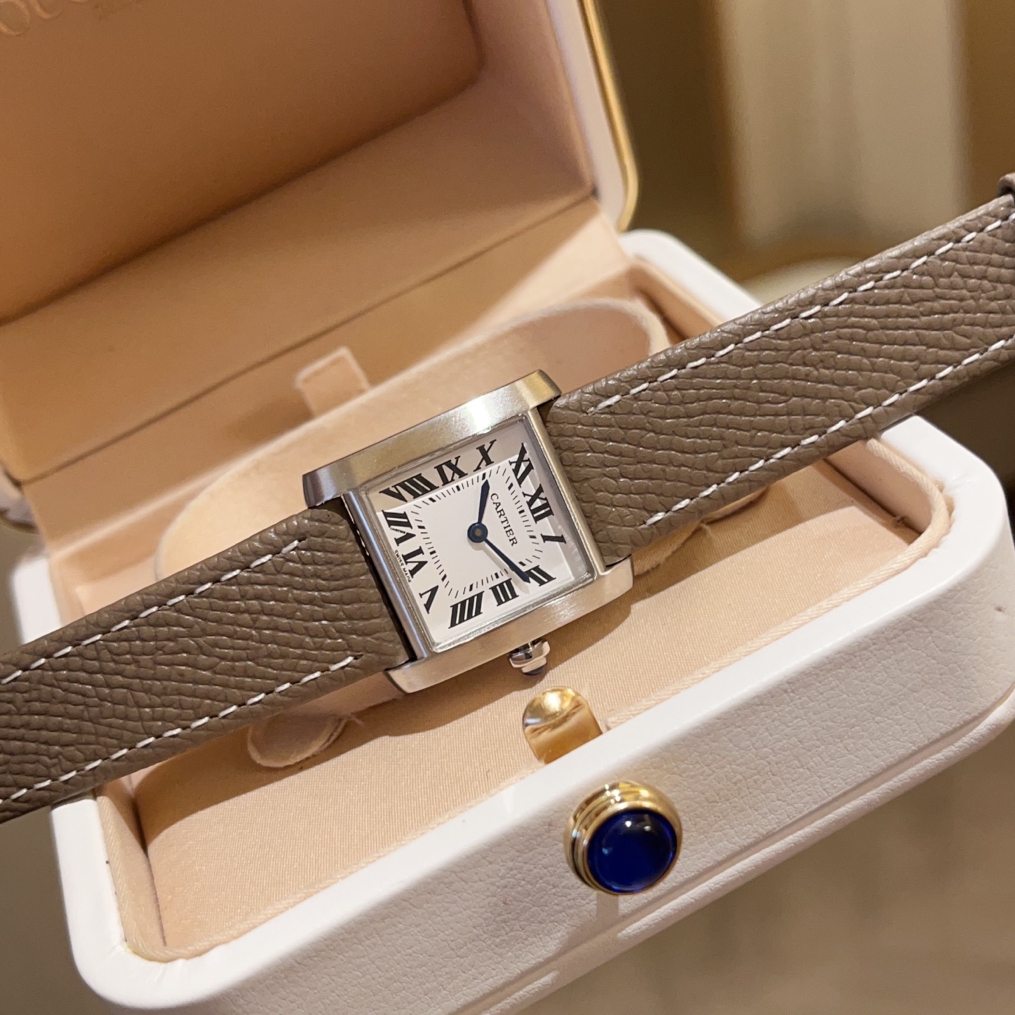 TOP Cartier Tank Francaise Watch 27x32mm - Khaki
