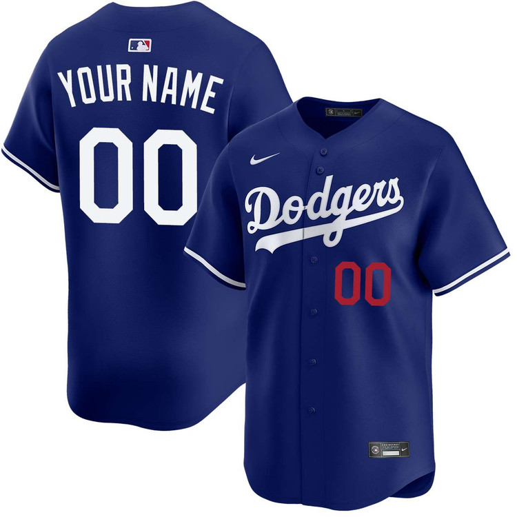 Custom Los Angeles Dodgers Blue Limited Jersey