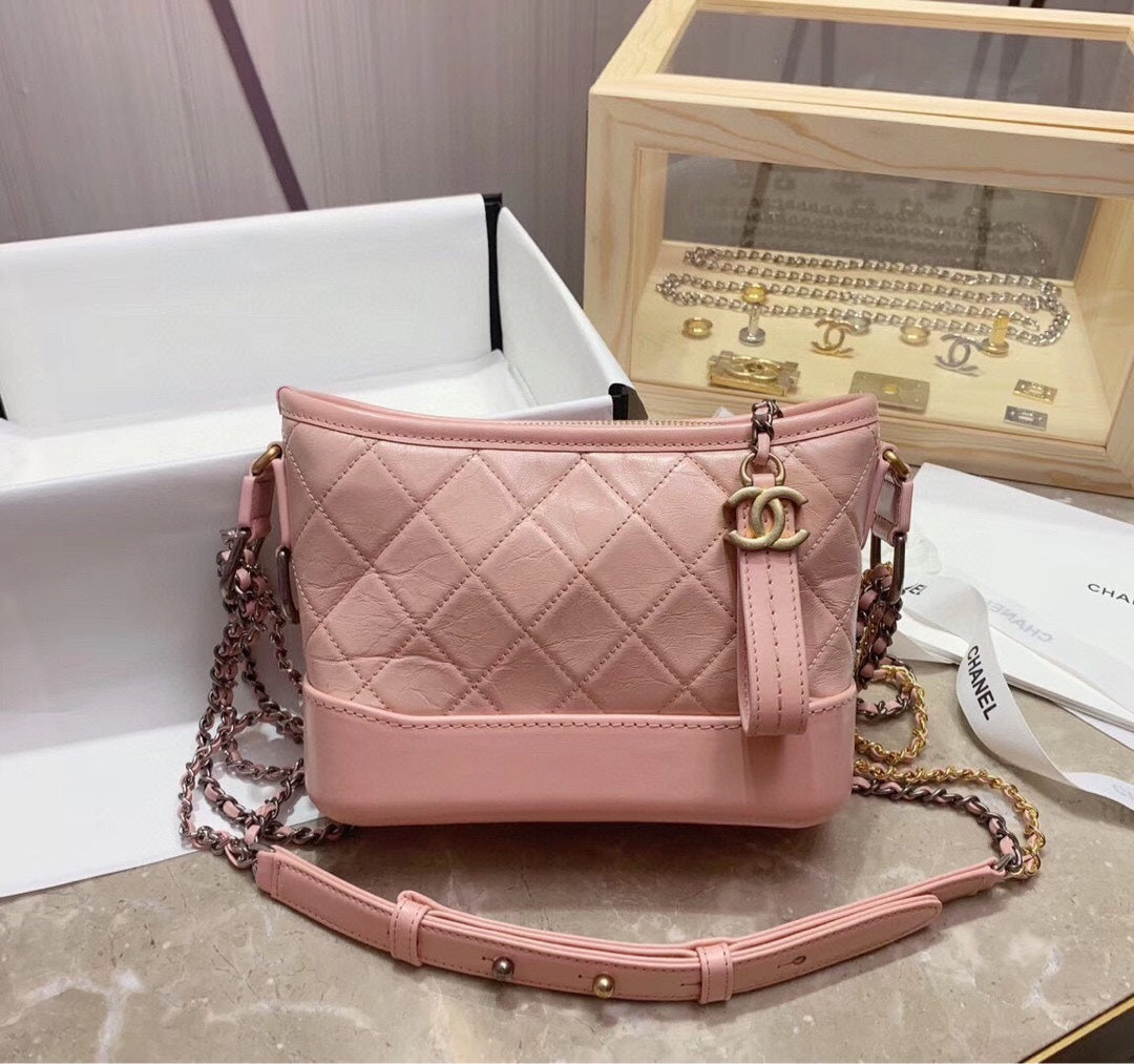 TOP CHANEL Gabrielle Hobo Bag Small 20cm - Pink
