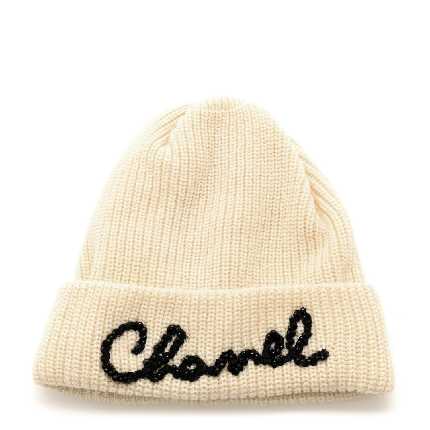 TOP CHANEL Knitted Hat - Beige
