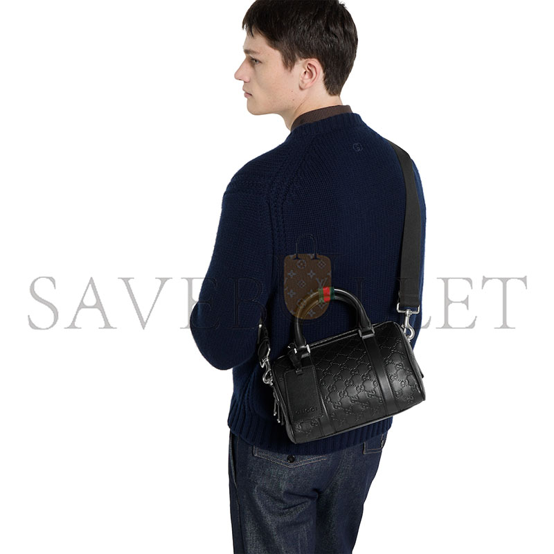 GUCCI GG EMBLEM SMALL DUFFLE BAG 855789 (25*16*14cm)