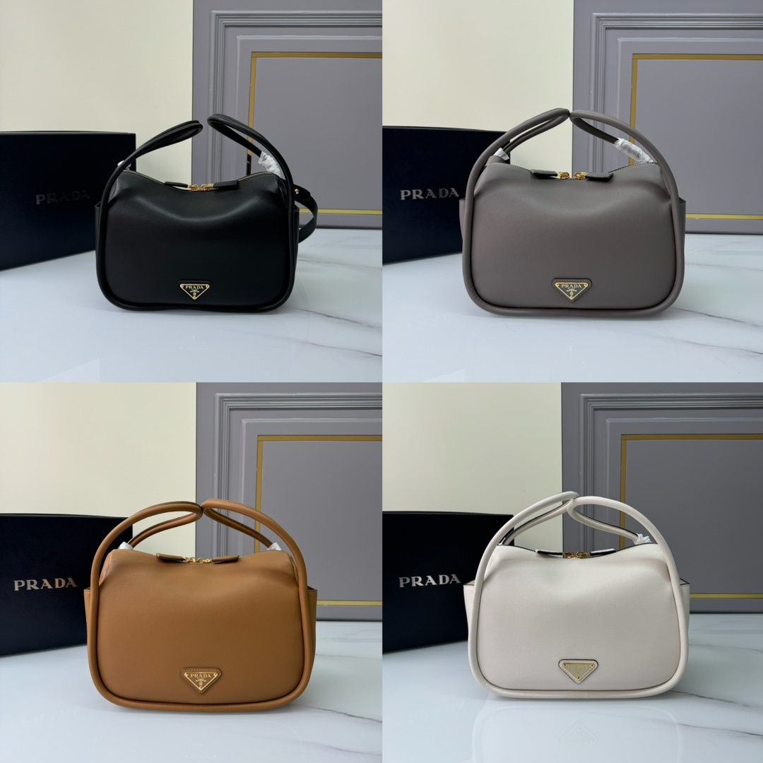 Top PRADA Lindy Bowling Bag calfskin Bag 25*18*10.5cm - 4 Colors