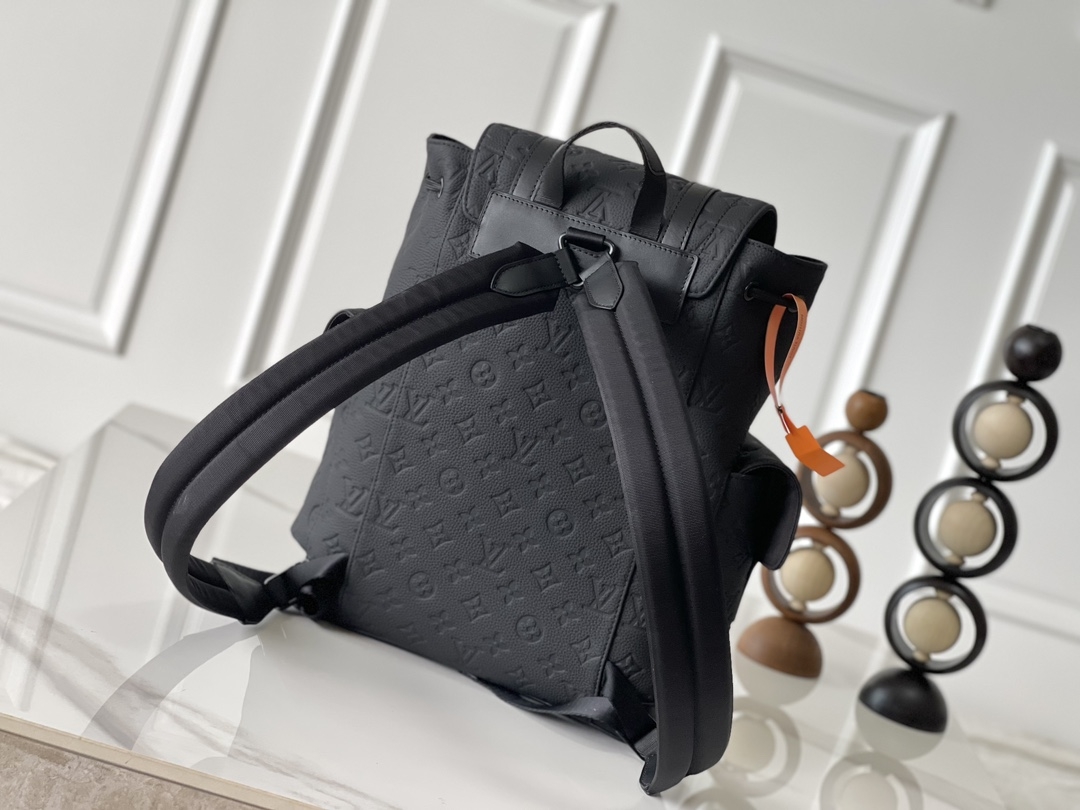 TOP Louis Vuitton LV Christopher Backpack 32x39x12cm/41×48×13cm - Black