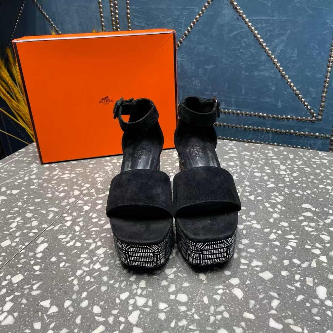 TOP HERMES Illusion 35 Sandal - Black