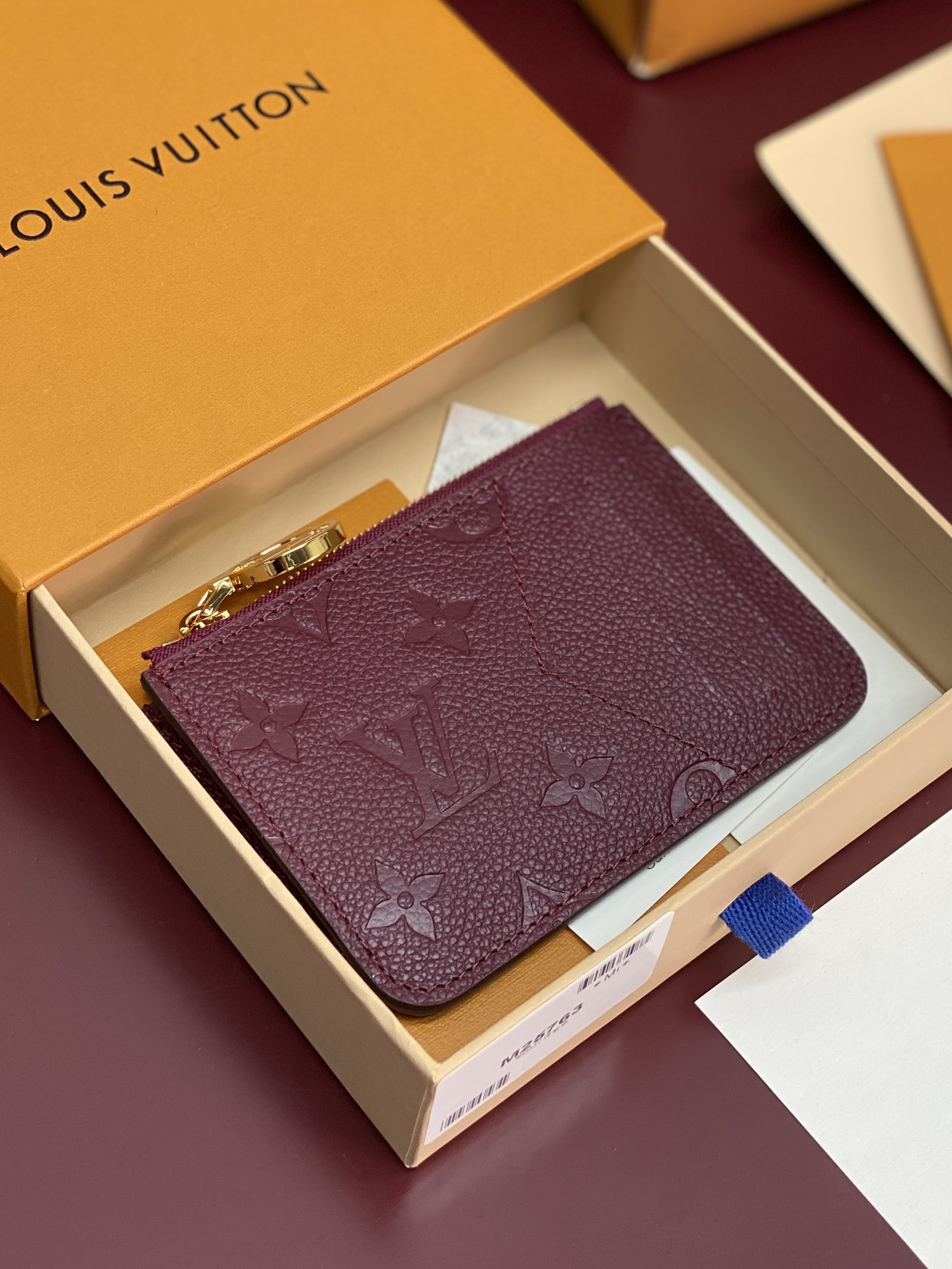 TOP Louis Vuitton LV Empreinte Romy Card Holder 12x8x0.8cm - Purple