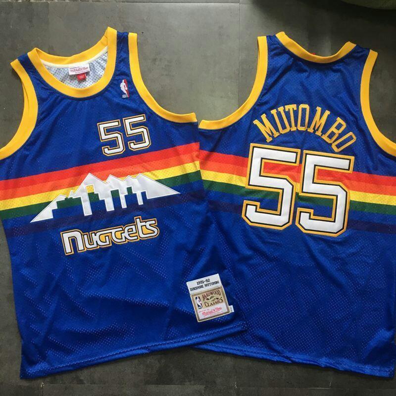Dikembe Mutombo Denver Nuggets Throwback Jersey