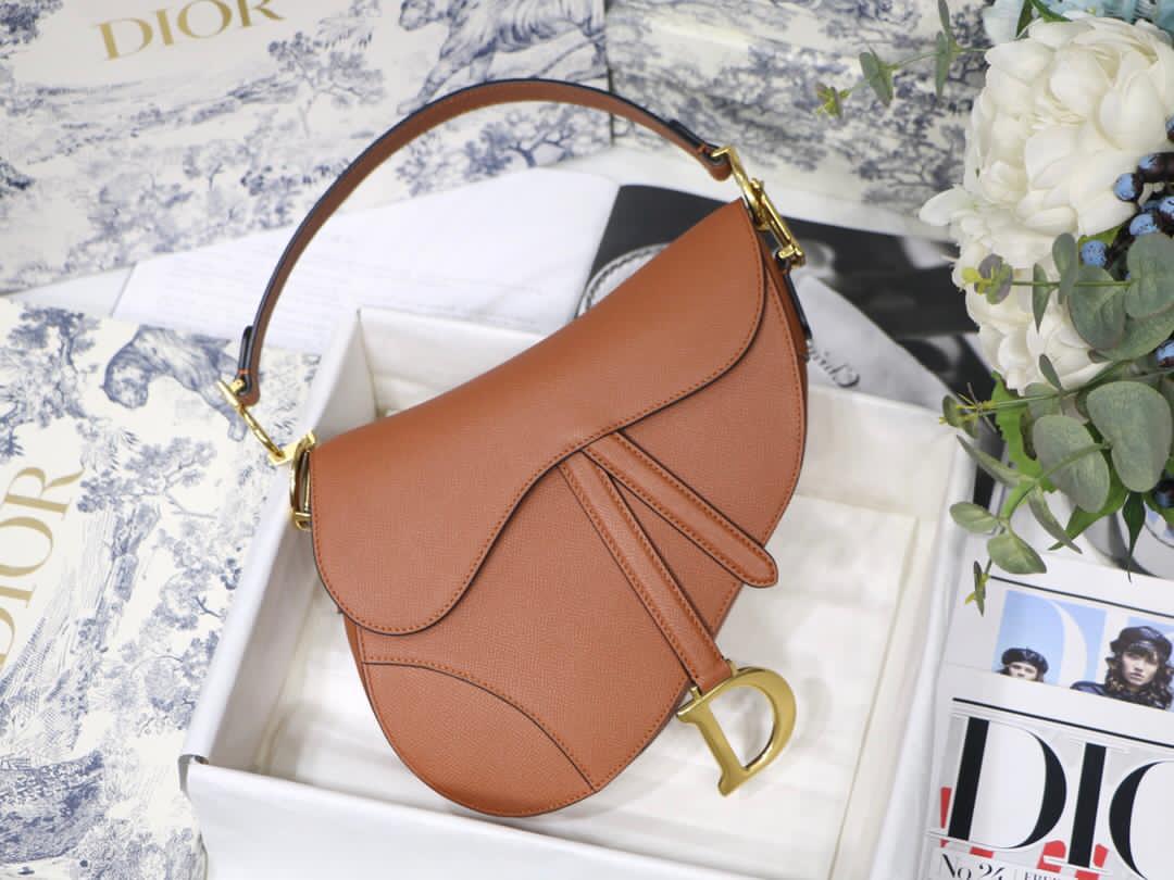 TOP Christian Dior Saddle Bag Medium - Brown