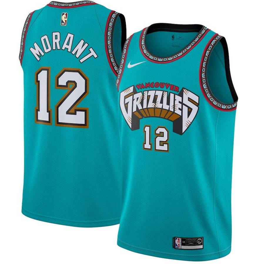 Ja Morant Memphis Grizzlies Vancouver Throwback Jersey