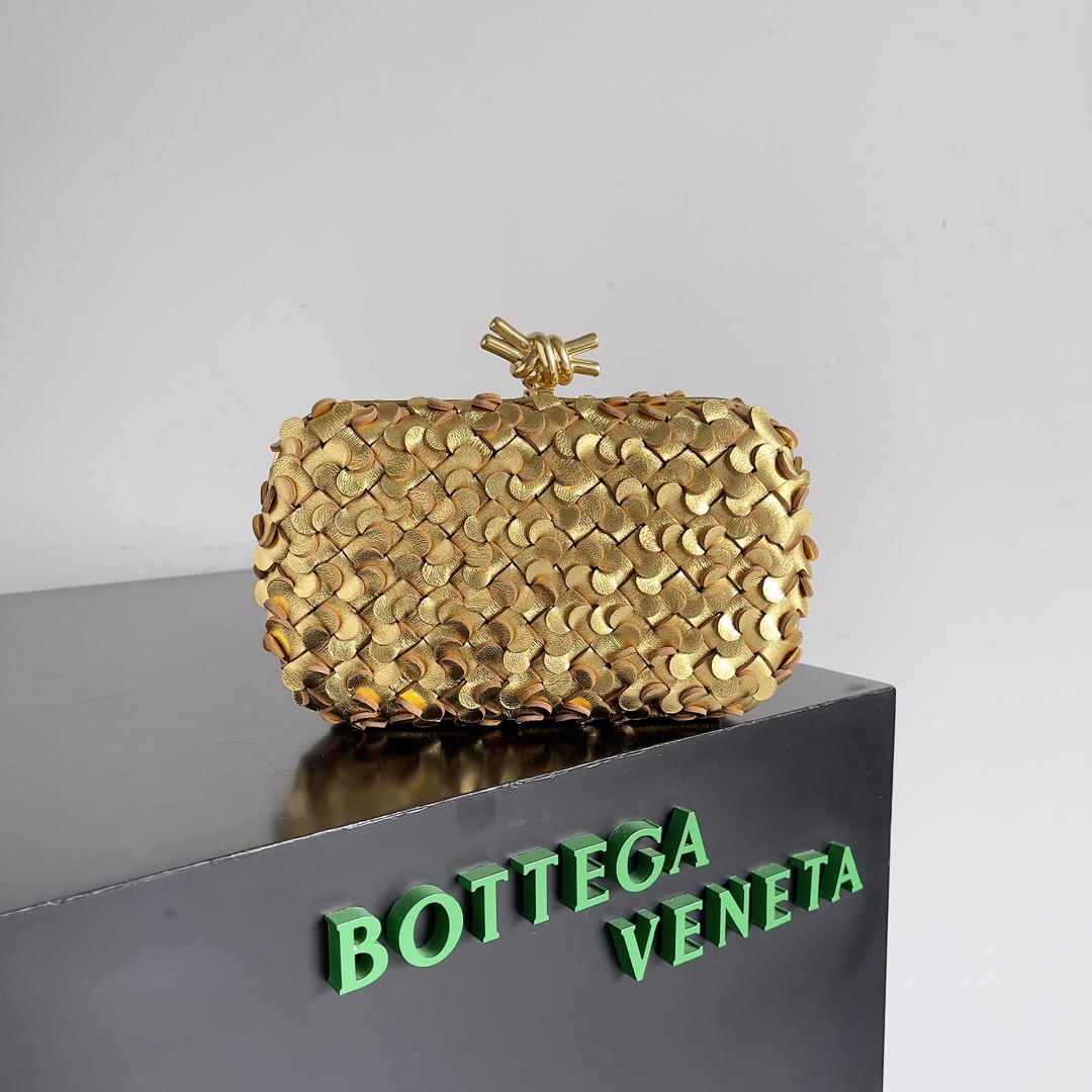 TOP Bottega Veneta BV BV Knot Weave Evening Bag 20.5 CM