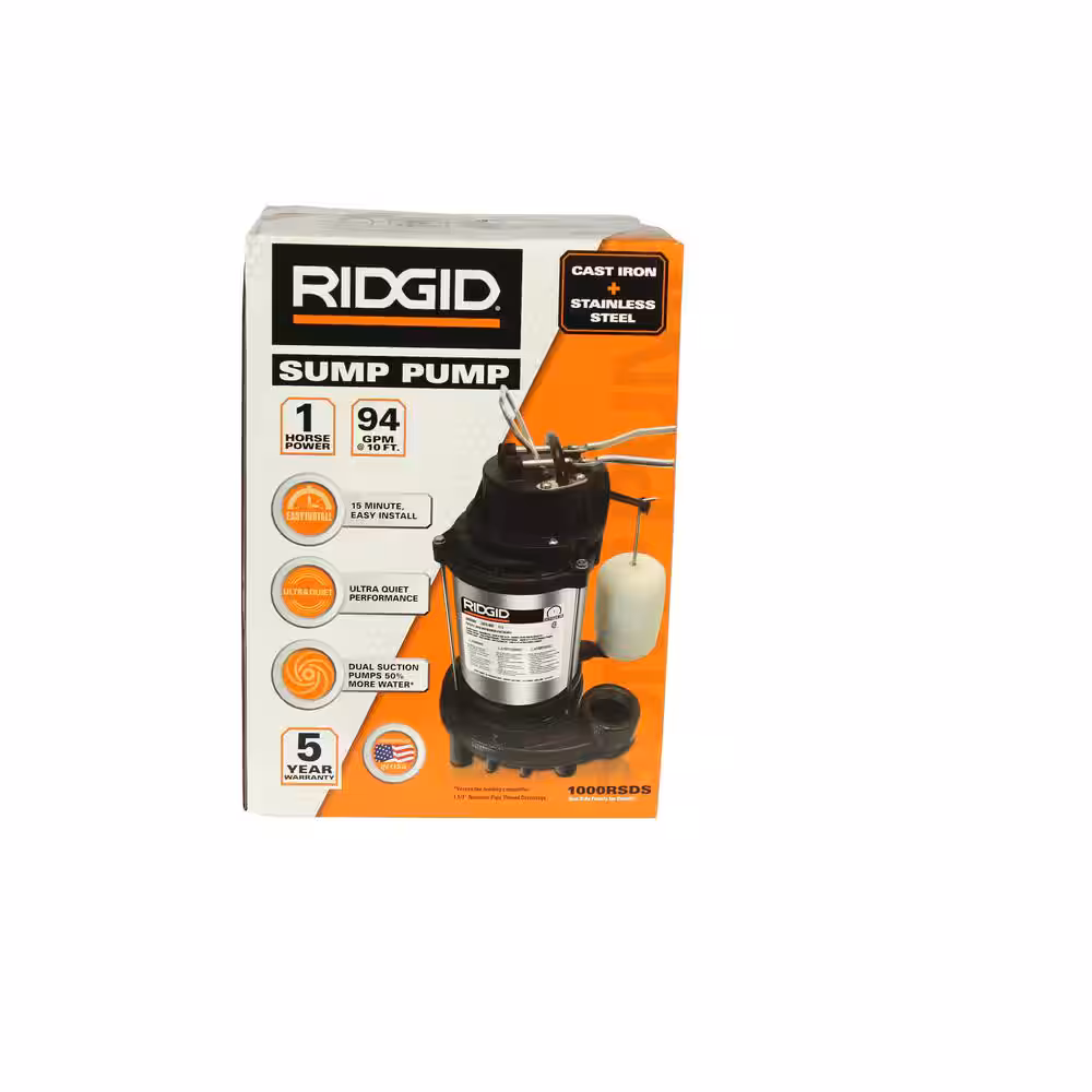 1 HP Stainless Steel Dual Suction Sump Pump