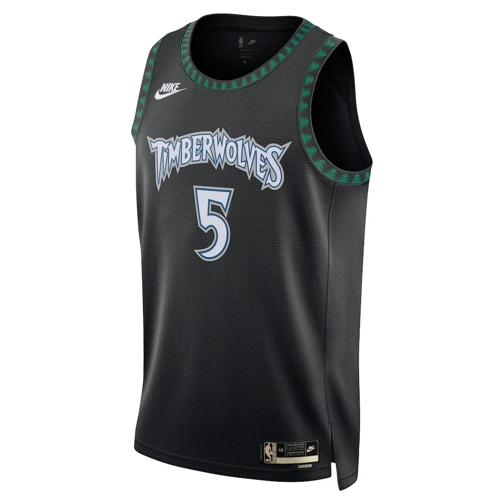 Men's Minnesota Timberwolves Anthony Edwards #5 Jersey - Black