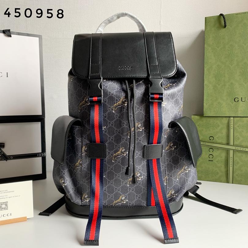 Gucci Striped Webbing Backpack (Replica)