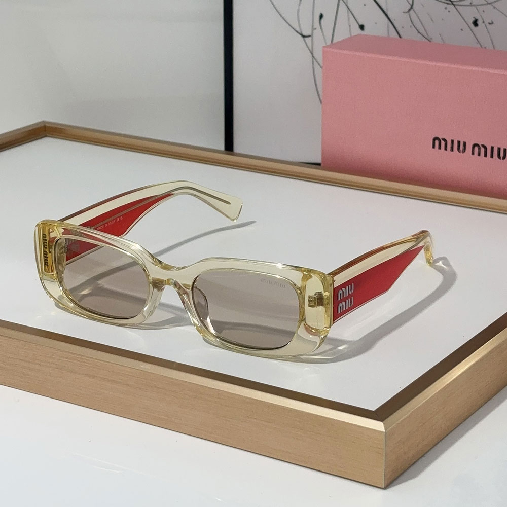 MIU MIU  Mirror leg Logo Cat eye Sunglasses Top quality （Replica）